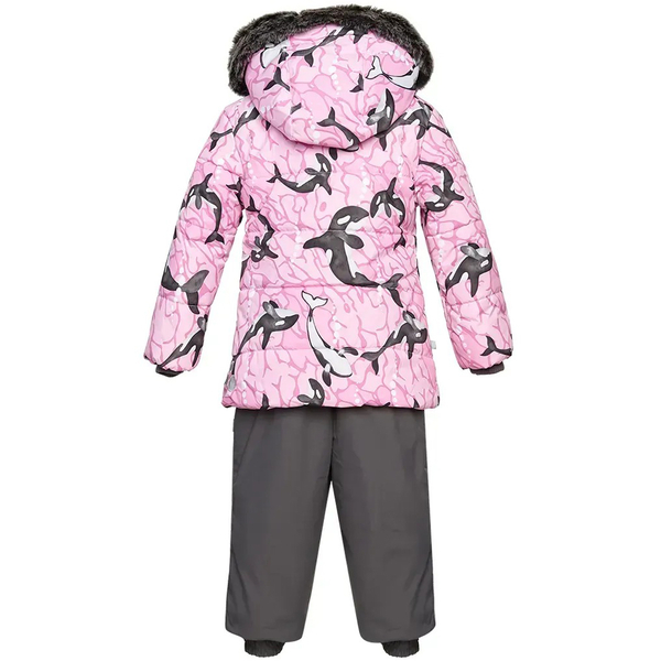 Комплект зимний Huppa Belinda 1: куртка + полукомбинезон, р.80, светло-розовый с серым (45090130-13303-080) - Pampik - 2