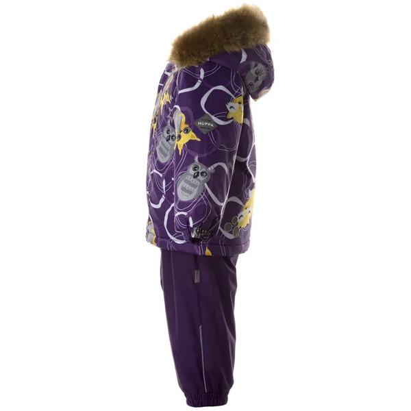 Комплект зимний Huppa Lasse: куртка + полукомбинезон, р.86, фиолетовый с принтом (45140030-23253-086) - Pampik - 3