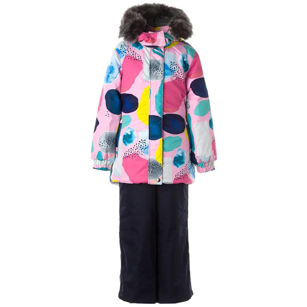 Комплект зимний Huppa Renely 2: куртка + полукомбинезон, р.104, розовый с темно-синим (41850230-14603-104) - Pampik