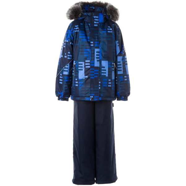 Комплект зимовий Huppa Dante 1: куртка + напівкомбінезон, р.86, темно-синій (41930130-12686-086) - Pampik