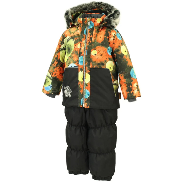 Комплект зимний Huppa Russell: куртка + полукомбинезон, р.104, оранжевый с черным (45050030-82722-104) - Pampik