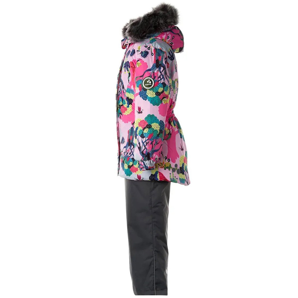 Комплект зимовий Huppa Renely 2: куртка + напівкомбінезон, р.92, рожевий з сірим (41850230-13403-092) - Pampik - 3