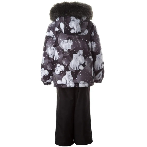 Комплект зимний Huppa Dante 1: куртка + полукомбинезон, р.104, черный с принтом (41930130-23109-104) - Pampik - 2