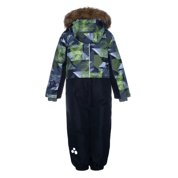 Детский зимний комбинезон Huppa Bruce, р.110, серый с принтом (36330030-92548-110) - Pampik - 2