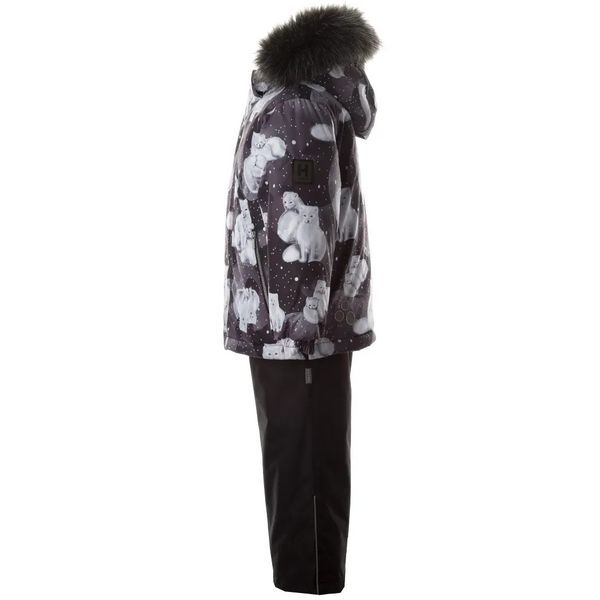 Комплект зимний Huppa Dante 1: куртка + полукомбинезон, р.104, черный с принтом (41930130-23109-104) - Pampik - 3