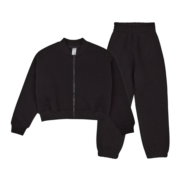 Спортивний костюм на флісі Garnamama Oversize sport zip 176 Чорний (1043618.1408662) - Pampik