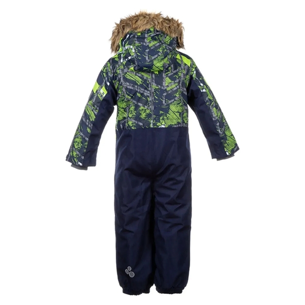 Дитячий зимовий комбінезон Huppa Bruce, р.128, темно-синій з принтом (36330030-82586-128) - Pampik - 2