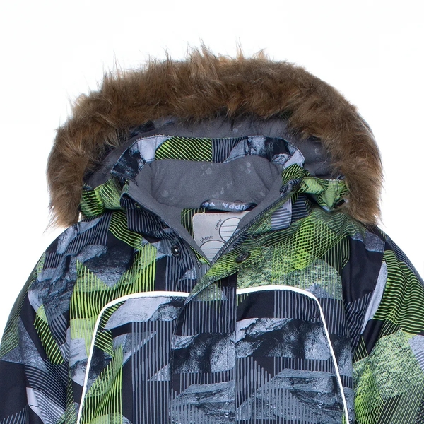 Детский зимний комбинезон Huppa Bruce, р.110, серый с принтом (36330030-92548-110) - Pampik - 5