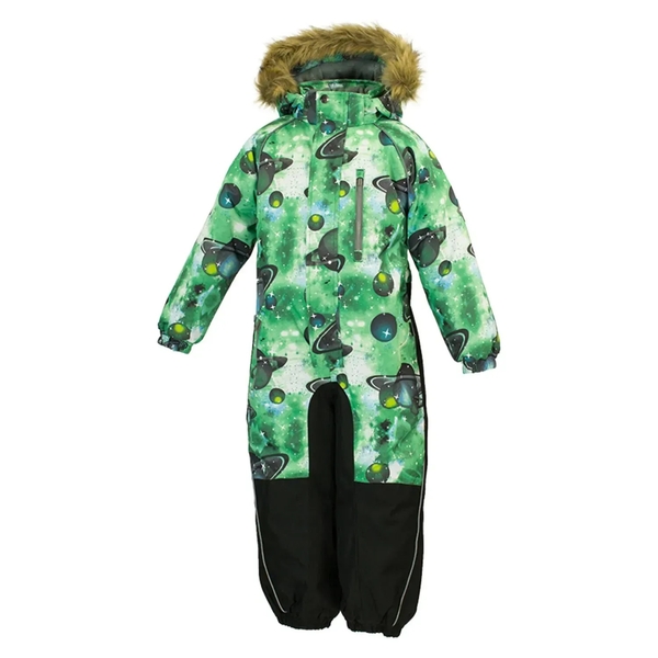 Дитячий зимовий комбінезон Huppa Fenno, р.128, зелений з принтом (36240030-82707-128) - Pampik