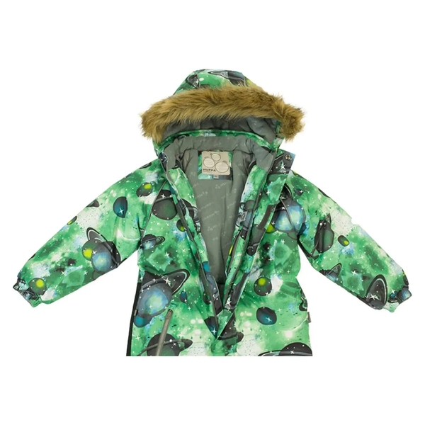 Дитячий зимовий комбінезон Huppa Fenno, р.128, зелений з принтом (36240030-82707-128) - Pampik - 4