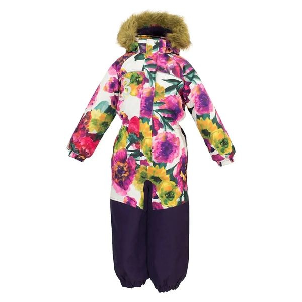 Дитячий зимовий комбінезон Huppa Chloe 1, р.128, білий з принтом (36190130-81720-128) - Pampik