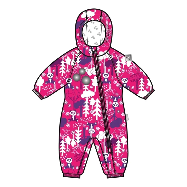 Дитячий зимовий комбінезон Huppa Deiro 3, р.68, фуксія з принтом (36290130-73263-080) - Pampik