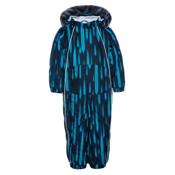 Детский зимний комбинезон Huppa Reggie 1, р.80, голубой с принтом (36020130-92636-080) - Pampik