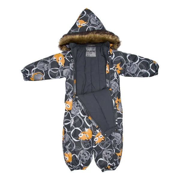 Детский зимний комбинезон Huppa Keira, р.68, серый с принтом (31920030-23248-068) - Pampik - 4