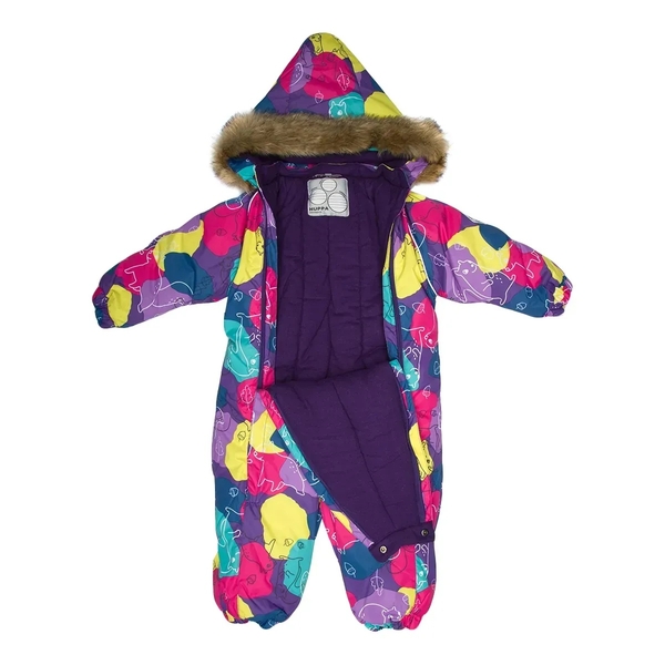 Детский зимний комбинезон Huppa Keira, р.62, лилoвый с принтом (31920030-14753-062) - Pampik - 4