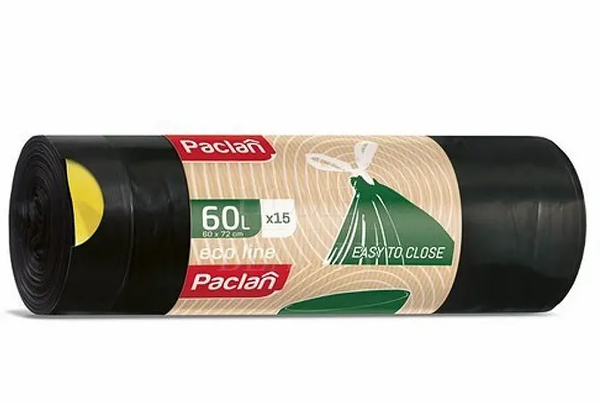 Мішки Paclan для сміття Eco Line 60 л, 15 шт. - Pampik