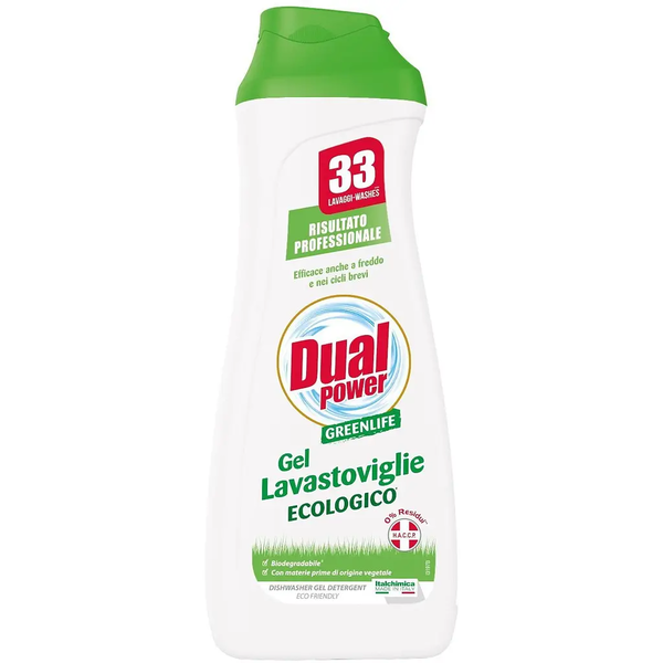 Гель для миття посуду в посудомийних машинах Dual Power Green Life, 660 мл - Pampik