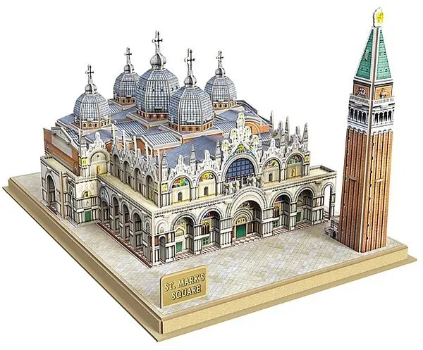 Трехмерная головоломка-конструктор CubicFun National Geographic Площадь Святого Марка (DS0980h) - Pampik