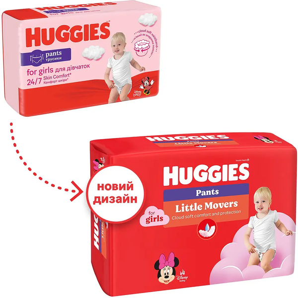 Підгузки-трусики для дівчаток Huggies Pants 3 (6-11 кг) M-Pack, 116 шт. - Pampik - 7