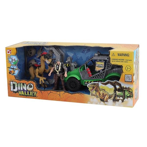 Игровой набор Dino Valley Ловля динозавра с джипом (542028-1) - Pampik