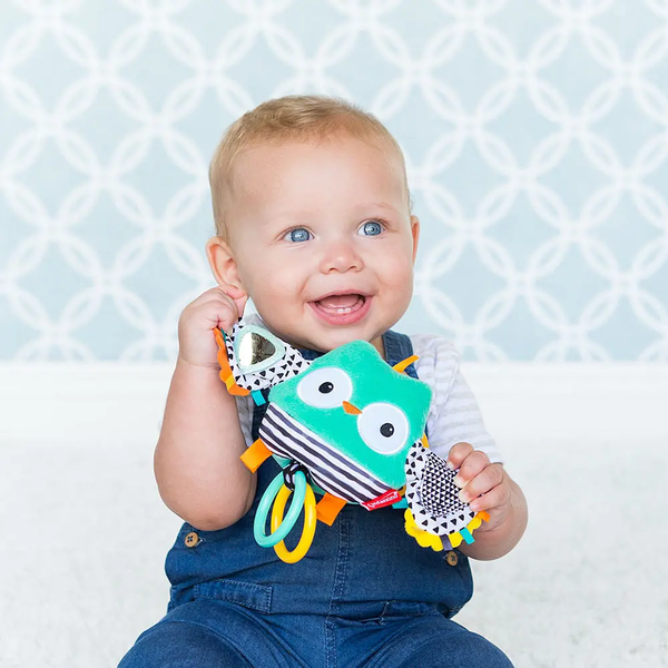 Іграшка м'яка навісна з вібрацією Infantino Сова (216320I) - Pampik - 2