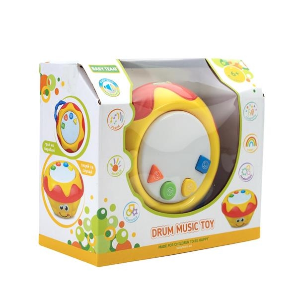 Музична іграшка Baby Team Барабан на батарейках (8643) - Pampik - 4
