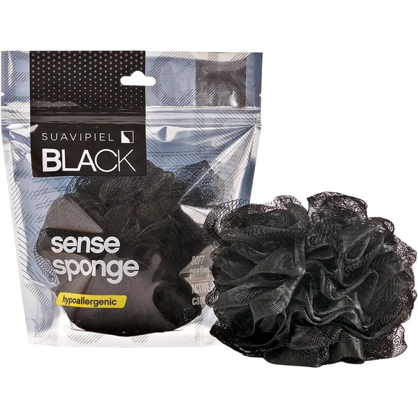 Мочалка черная Suavipiel Black Sense Sponge - Pampik