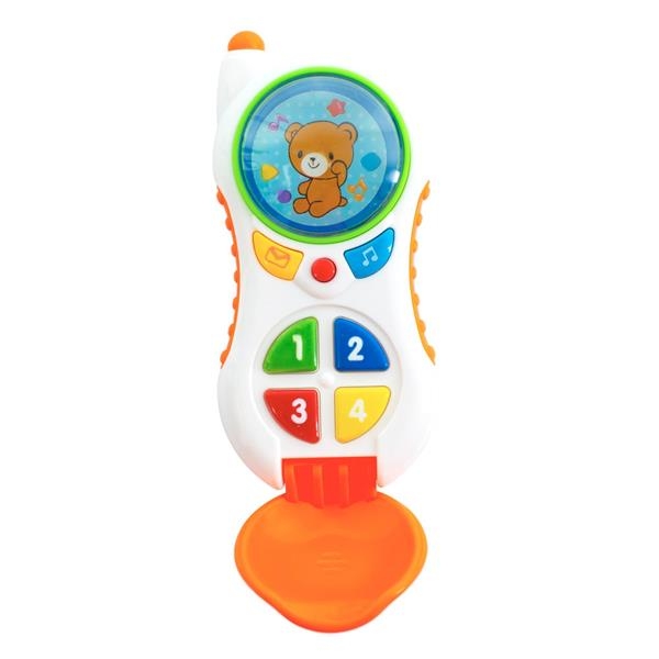 Музыкальная игрушка Baby Team Телефон оранжевый (8621-orange) - Pampik