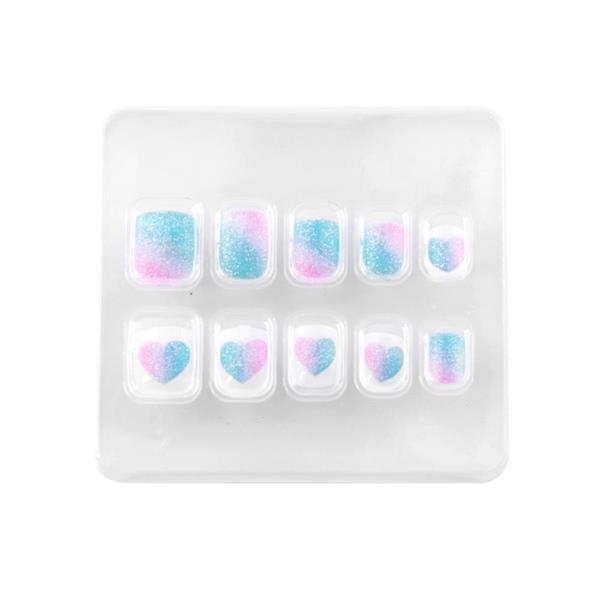 Дитячий набір для манікюру Lukky Накладні багаторазові нігті Aquarelle, 10 шт. (T19425) - Pampik - 2