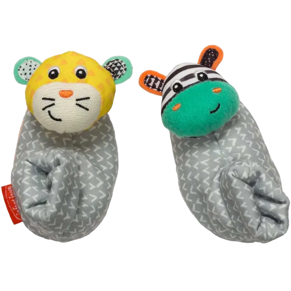 Погремушка-носочки Infantino Зебра и тигр - Pampik