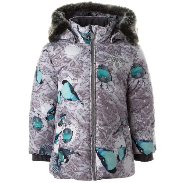 Куртка зимова Huppa Melinda, р.80, сірий з принтом (18220030-23326-080) - Pampik