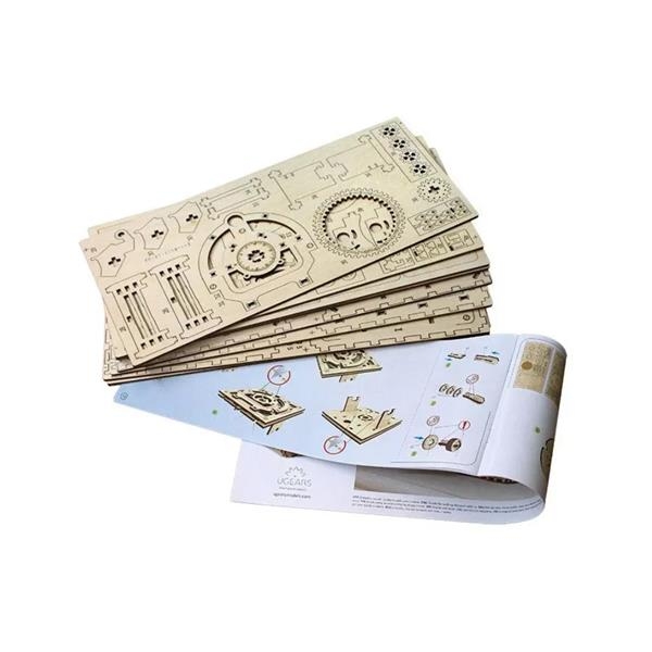 Дерев'яний механічний 3D конструктор Ugears Сейф (70011) - Pampik - 3