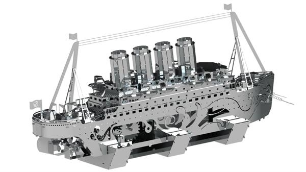 Коллекционная модель-конструктор Metal Time Lost at Sea Корабль Титаник (MT044) - Pampik - 5