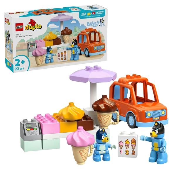 Конструктор LEGO DUPLO Bluey Подорож із морозивом із Блуї, 22 деталі (10458) - Pampik - 2