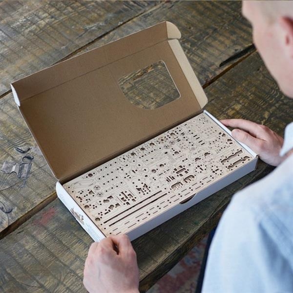 Дерев'яний механічний 3D конструктор Ugears Науково-дослідне судно (70135) - Pampik - 9