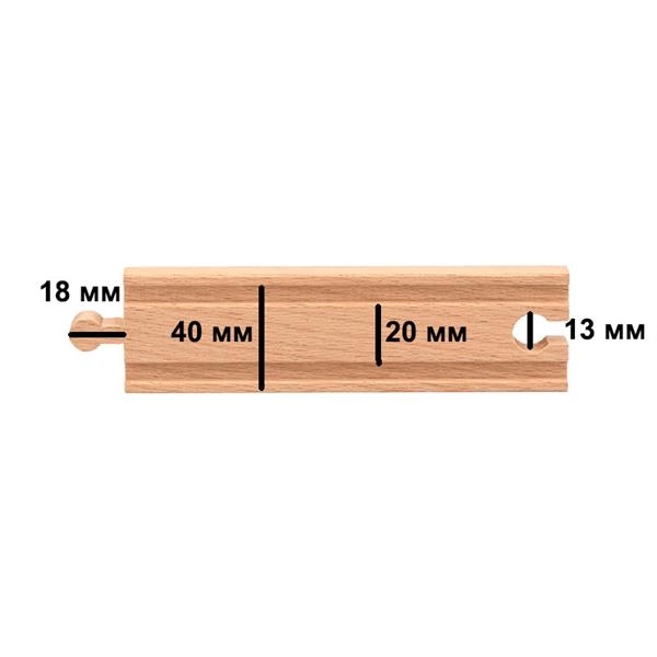 Игрушечная железная дорога PolarB деревянная 90 эл. (44067) - Pampik - 11