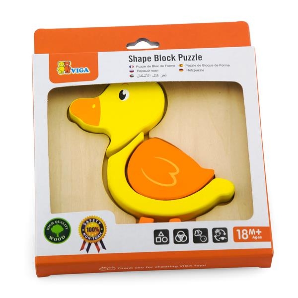 Деревянный минипазл Viga Toys Утенок (59929) - Pampik - 2