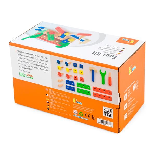 Деревянный набор Viga Toys Ящик с инструментами (50494) - Pampik - 4