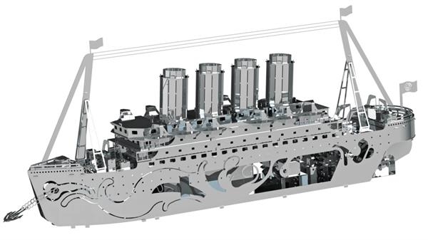 Коллекционная модель-конструктор Metal Time Lost at Sea Корабль Титаник (MT044) - Pampik - 4
