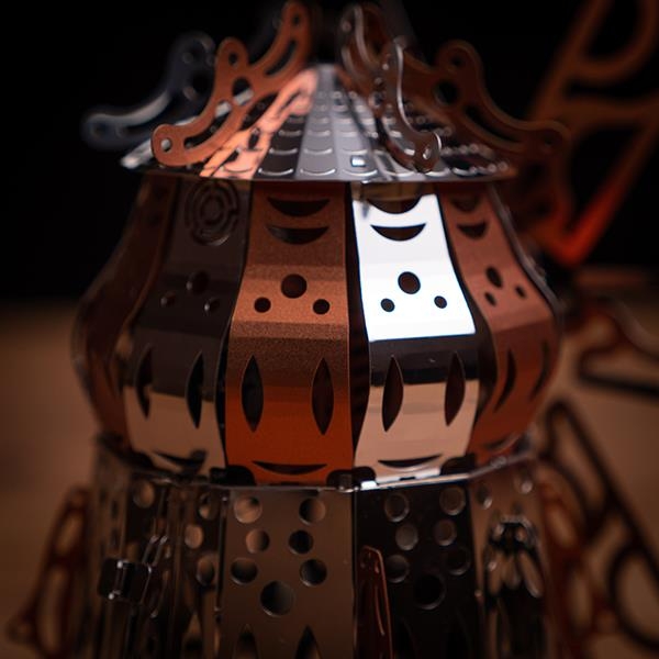 Колекційна модель-конструктор Metal Time Mysterious Mill Млин, електронний, двоколірний, 52 деталі (MT054) - Pampik - 4