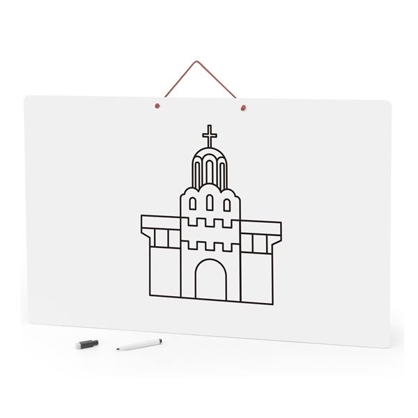 Магнитный пазл Viga Toys Карта мира с маркерной доской на украинском (44508) - Pampik - 3