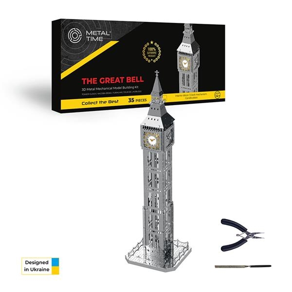 Колекційна модель-конструктор Metal Time The Great Bell Годинникова вежа Біг-Бен настільний годинник (MT077) - Pampik