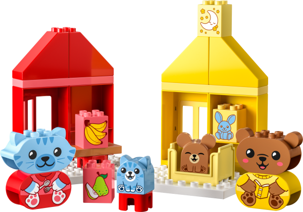 Конструктор LEGO DUPLO My First Мої перші повсякденні процедури час вечері та сну 28 деталей (10414) - Pampik - 5