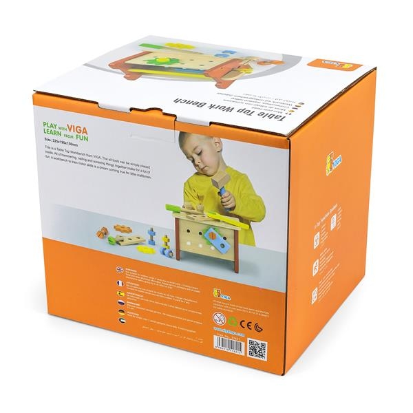 Деревянный игровой набор Viga Toys Верстак с инструментами (51621) - Pampik - 5