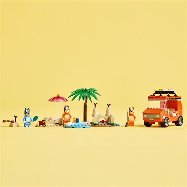 Конструктор LEGO Bluey Пляж і сімейна поїздка на автомобілі Блуї, 133 деталі (11202) - Pampik - 12