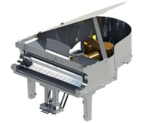 Колекційна модель-конструктор Metal Time Рояль, зі звуком (MT011) - Pampik