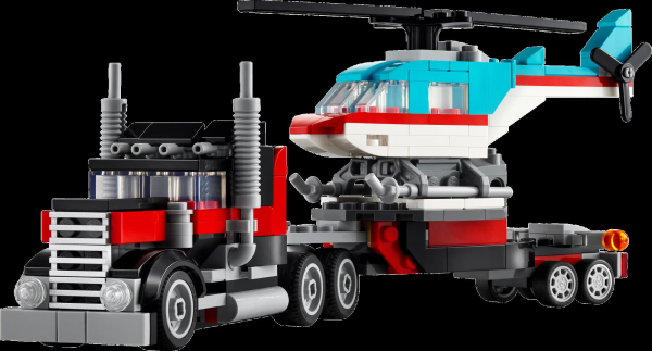 Конструктор LEGO Creator Бортова вантажівка з гелікоптером 270 деталей (31146) - Pampik - 2