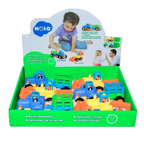 Набір машинок Hola Toys Бульдозер і трактор 6 шт. (326AB-6) - Pampik