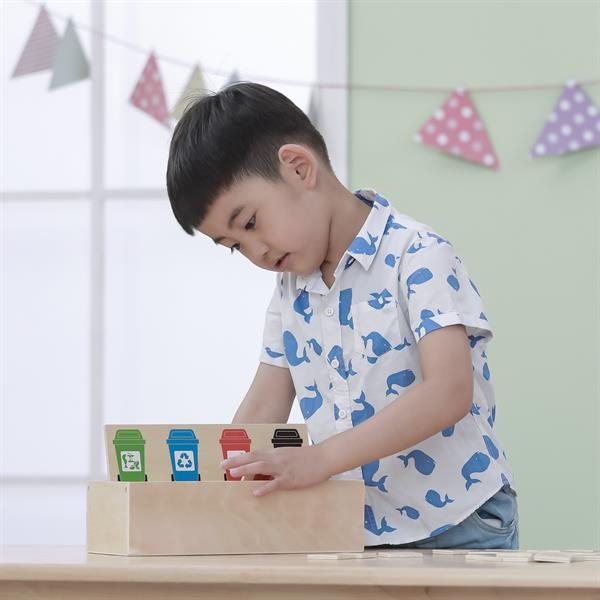 Деревянный сортер-игра Viga Toys Сортировка мусора (44504) - Pampik - 3