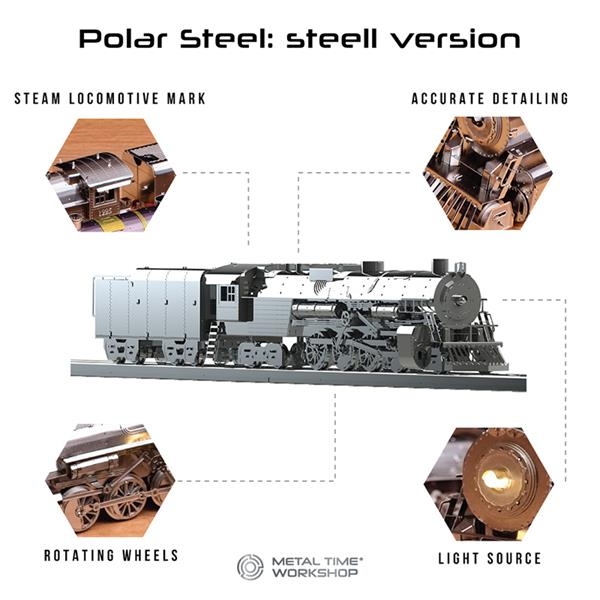 Коллекционная модель-конструктор Metal Time Polar Steel Полярный механический экспресс (MT052ST) - Pampik - 5